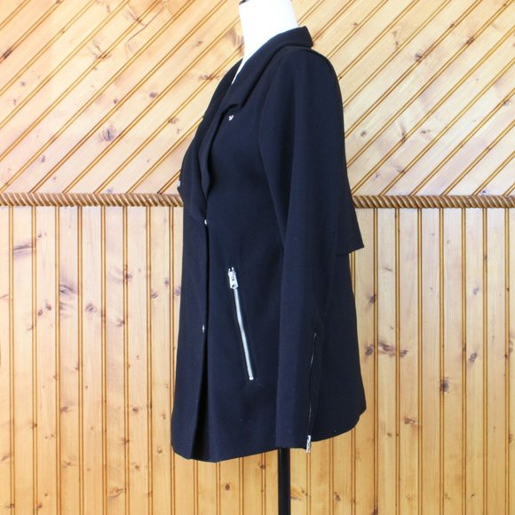 Aritzia Wilfred Mayet Jacket Black Utility Zipper Pockets Small Spring Fall D164 - Picture 3 of 9